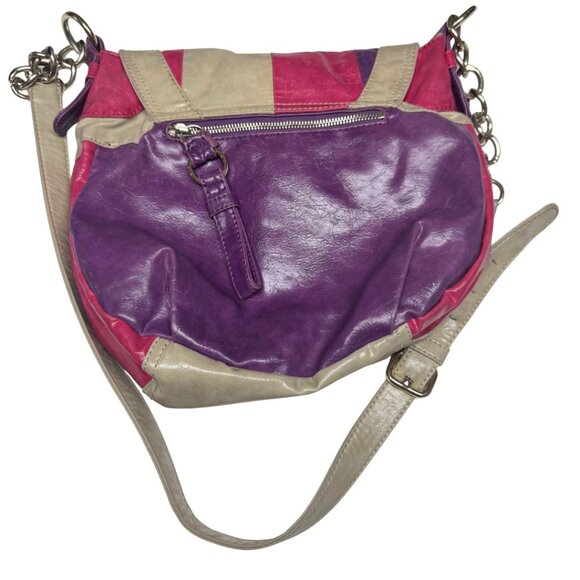 Y2K Guess Patchwork Shoulder Crossbody Bag – Pink/Purple/Beige – Vintage 2000s - Picture 4 of 15